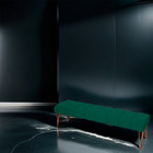 Recamier Estofada Casal King Size Luxo Veludo Verde Esmeralda