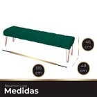 Recamier Estofada Casal King Size Luxo Veludo Verde Esmeralda