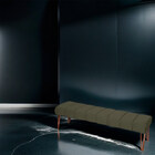 Recamier Estofada Casal Luxo Veludo Chocolate