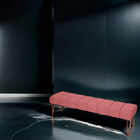 Recamier Estofada Casal Luxo Veludo Rose