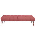 Recamier Estofada Casal Luxo Veludo Rose
