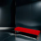 Recamier Estofada Casal Luxo Veludo Vermelho