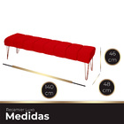 Recamier Estofada Casal Luxo Veludo Vermelho
