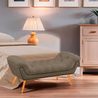 Recamier Estofada Casal Queen Ayla Veludo Capuccino