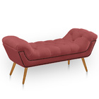 Recamier Estofada Casal Queen Ayla Veludo Rose