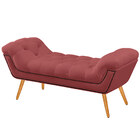 Recamier Estofada Casal Queen Ayla Veludo Rose