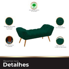 Recamier Estofada Casal Queen Ayla Veludo Verde Esmeralda