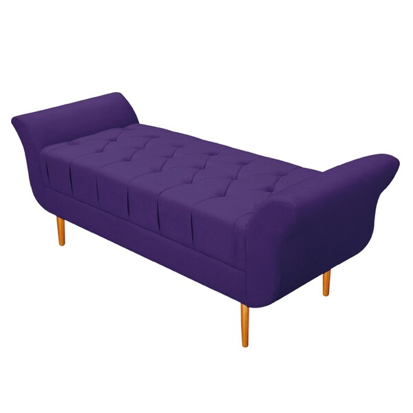 Recamier Estofado Ari 100 Cm Solteiro Corano Roxo - Amarena M