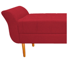 Recamier Estofado Ari 100 Cm Solteiro Suede Vermelho - Amaren