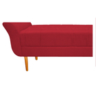 Recamier Estofado Ari 100 Cm Solteiro Suede Vermelho - Amaren