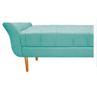 Recamier Estofado Ari 140 Cm Casal Suede Azul Ciano - Amarena