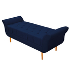 Recamier Estofado Ari 140 Cm Casal Suede Azul Marinho - Amare