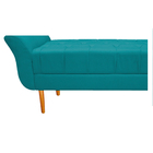 Recamier Estofado Ari 140 Cm Casal Suede Azul Turquesa - Amar