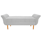 Recamier Estofado Ari 140 Cm Casal Suede Branco - Amarena Móv