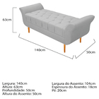 Recamier Estofado Ari 140 Cm Casal Suede Branco - Amarena Móv