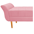 Recamier Estofado Ari 140 Cm Casal Suede Rosa Bebê - Amarena
