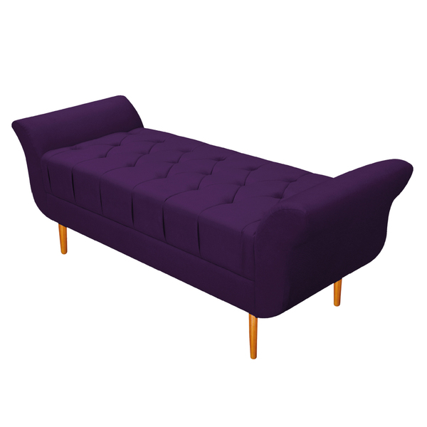 Recamier Estofado Ari 140 Cm Casal Suede Roxo - Amarena Móveis