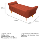 Recamier Estofado Ari 140 Cm Casal Suede Terracota - Amarena