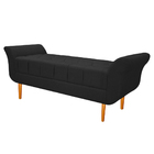 Recamier Estofado Ari 160 Cm Queen Size Suede Preto - Amarena