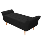 Recamier Estofado Ari 160 Cm Queen Size Suede Preto - Amarena
