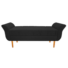 Recamier Estofado Ari 160 Cm Queen Size Suede Preto - Amarena