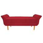 Recamier Estofado Ari 160 Cm Queen Size Suede Vermelho - Amar