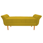 Recamier Estofado Ari 195 Cm King Size Suede Amarelo - Amaren