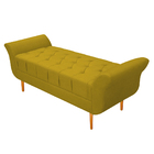 Recamier Estofado Ari 195 Cm King Size Suede Amarelo - Amaren