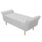 Recamier Estofado Ari 90 Cm Solteiro Corano Branco - Amarena