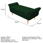 Recamier Estofado Ari 90 Cm Solteiro Suede Verde - Amarena Mó