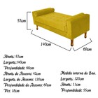 Recamier Félix Casal 140cm Suede Amarelo - Amarena Móveis