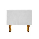 Recamier Félix Casal 140cm Suede Branco - Amarena Móveis