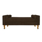 Recamier Félix Casal 140cm Suede Marrom - Amarena Móveis