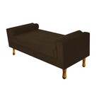Recamier Félix Casal 140cm Suede Marrom - Amarena Móveis