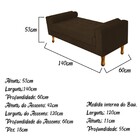 Recamier Félix Casal 140cm Suede Marrom - Amarena Móveis
