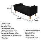 Recamier Félix Casal 140cm Suede Preto - Amarena Móveis
