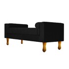 Recamier Félix Casal 140cm Suede Preto - Amarena Móveis