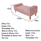 Recamier Félix Casal 140cm Suede Rosê - Amarena Móveis