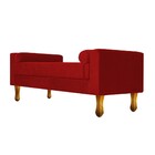 Recamier Félix Casal 140cm Suede Vermelho - Amarena Móveis