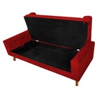Recamier Félix Casal 140cm Suede Vermelho - Amarena Móveis