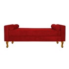 Recamier Félix Casal 140cm Suede Vermelho - Amarena Móveis