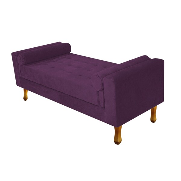 Recamier Félix King Size 195cm Suede Roxo - Amarena Móveis