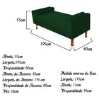 Recamier Félix King Size 195cm Suede Verde - Amarena Móveis