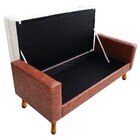 Recamier Félix Queen Size 160cm Corano Nozes E Linho Bege - A