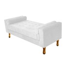 Recamier Félix Queen Size 160cm Suede Branco - Amarena Móveis