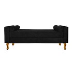 Recamier Félix Queen Size 160cm Suede Preto - Amarena Móveis