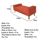 Recamier Félix Queen Size 160cm Suede Terracota - Amarena Móv