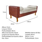 Recamier Félix Solteiro 100cm Corano Nozes E Linho Bege - Ama