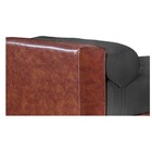 Recamier Félix Solteiro 100cm Corano Nozes E Linho Chumbo - A