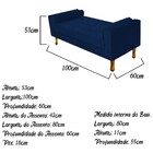 Recamier Félix Solteiro 100cm Suede Azul Marinho - Amarena Mó